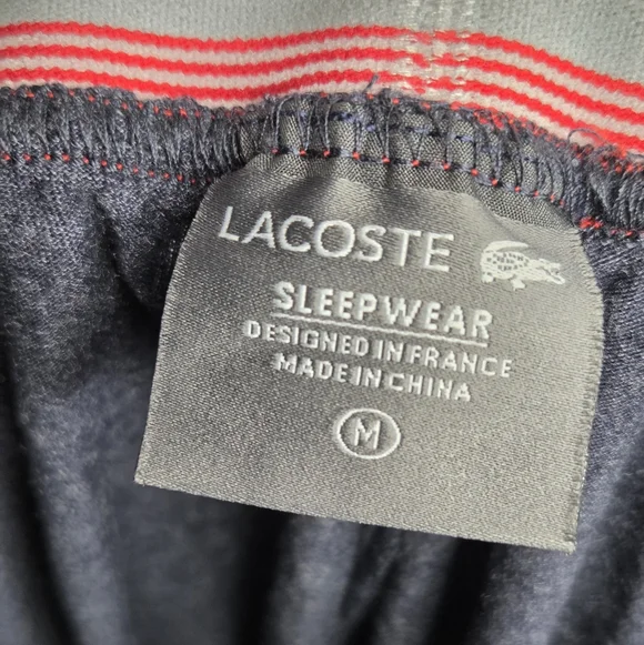 Lacoste Size M -Men's Blue Sleepwear Pants - Picture 7 of 10
